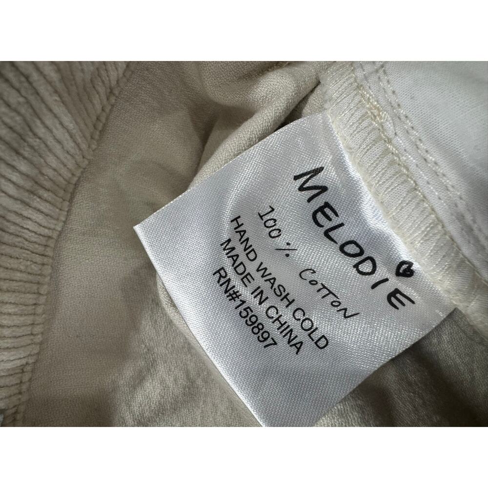 Melodie by Melodie Perrault Womens Size 2 Beige Corduroy Pants - Picture 4 of 9